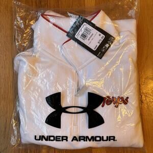 NWT MARYLAND TERPS Under Armour 1/4 Zip White XS New NCAA College Ball Sport New
